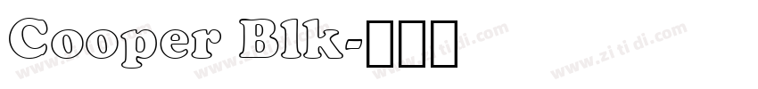Cooper Blk字体转换